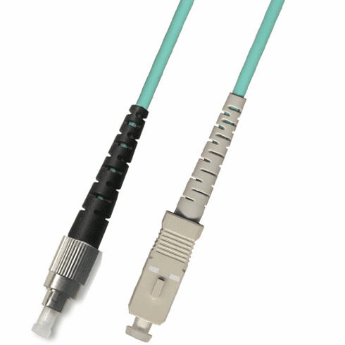 0.3m ( 1FT ) FC-SC Simplex Multimode Fiber Optic Cable 50/125 10 Gigabit Plenum (10GB)
