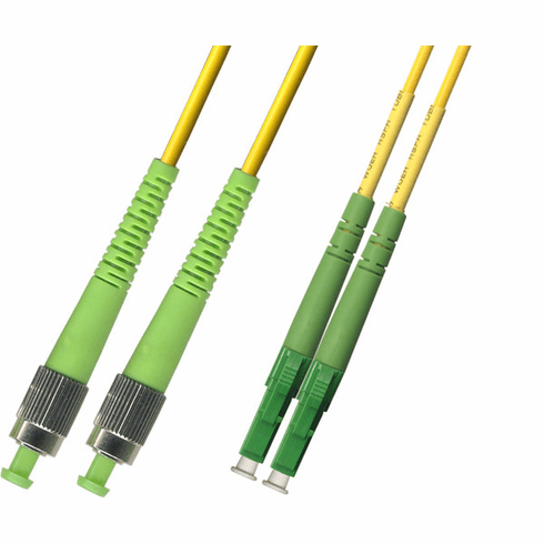 150M FC APC to LC APC Duplex Singlemode Fiber Optic Cable 9/125