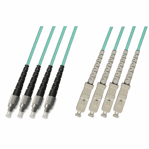 150M FC-SC Multimode Fiber Optic Cable 50/125 10 Gigabit 4 Strand (10GB)