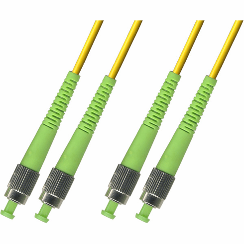 15M FC APC to FC APC Duplex Singlemode Fiber Optic Cable 9/125