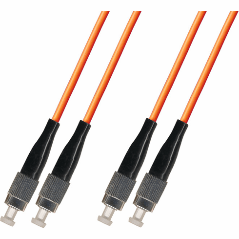15M FC-FC Duplex Multimode Fiber Optic Cable 62.5/125 LSZH