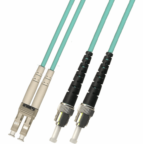 15M Multimode Duplex 10 Gigabit Fiber (50/125) - LC to ST