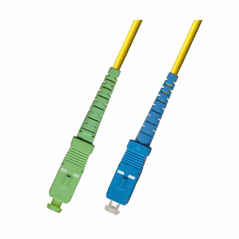 20M SC APC to SC UPC Simplex Singlemode Fiber Optic Cable 9/125