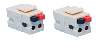 RiteAV Speaker Spring Clip Insert Light Almond Female/Female - 2 Pack