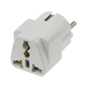 RiteAV - Worldwide Universal International (UK, USA, Asia, Australia, Middle East) to European 2 pin (Round) Wall Socket - Visitor/Visitor/Travel Adaptor/Adapter/Plug/Converter/Convertor