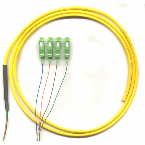 2M SC/APC x4 to PIGTAIL 0.9mm Singlemode 4 Strand Fiber Optic Pigtail Singlemode (9/125) SL