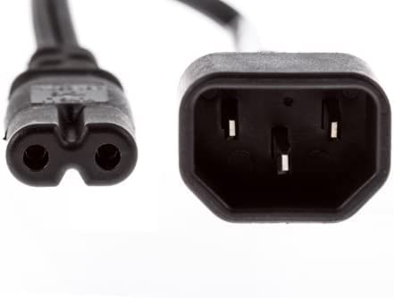 RiteAV - Standard AC Power Cord, 2.5A/250V, 18 AWG, C14 to C7, (IEC-60320-C14 to IEC-60320-C7) 6 ft