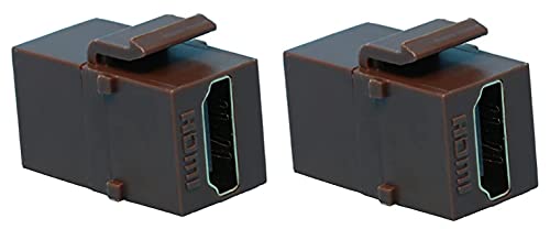RiteAV HDMI 2.0 Brown Keystone Adapter Coupler Female to Female (2 Pack)