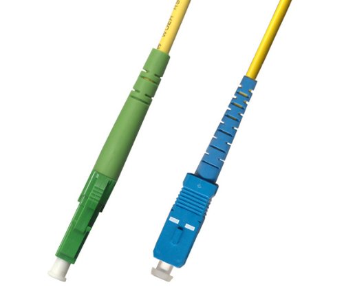 0.3M 1FT Singlemode Simplex Fiber Optic Cable (9/125) - LC/APC to SC/UPC