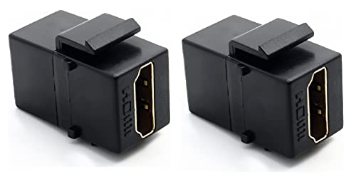 RiteAV HDMI 2.0 Black Keystone Adapter Coupler Female to Female (2 Pack)
