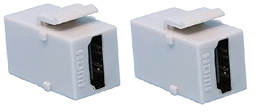 RiteAV HDMI 2.0 Gray Keystone Adapter Coupler Female to Female (2 Pack)