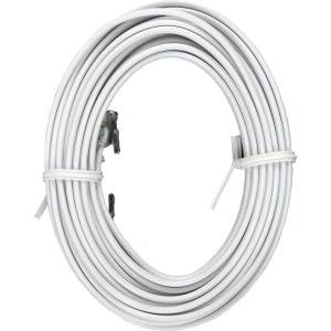 (Pack of 5) - 100FT White Phone Line Cord RJ11 Male/Male Telephone Cable for Landline Phone and Fax