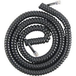 RiteAV - 50ft Phone LINE Coil HANDSET Cord Black