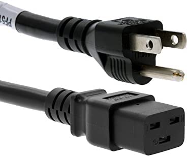 RiteAV - Heavy Duty AC Power Cord, 15A/125V, 14 AWG, 5-15P to C19, (NEMA 5-15P to IEC-60320-C19) 3 ft