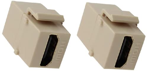 RiteAV HDMI 2.0 Ivory Keystone Adapter Coupler Female to Female (2 Pack)