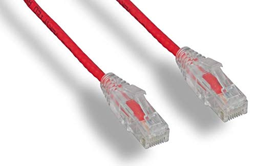 RiteAV - Ultra Slim, Fluke Tested Cat 6A High Density Network Ethernet Cable - Red - 3ft (10 Pack)