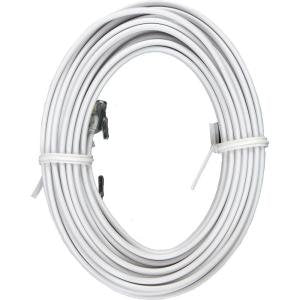 (Pack of 5) - 15FT White Phone Line Cord RJ11 Male/Male Telephone Cable for Landline Phone and Fax