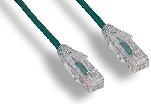 RiteAV - Ultra Slim, Fluke Tested Cat 6A High Density Network Ethernet Cable - Green - 0.5ft (10 Pack)