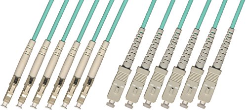 RiteAV - Direct Burial/Outdoor LC-SC 6-Strand Fiber Optic Cable - 10Gb Multimode (50/125) - 300M