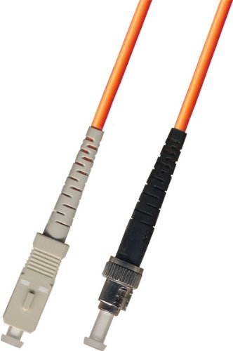 1M Multimode Simplex Fiber Optic Cable (62.5/125) - SC to ST