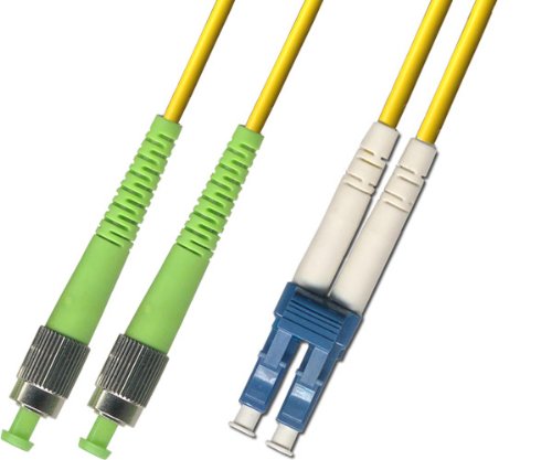 20M Singlemode Duplex Fiber Optic Cable (9/125) - LC/UPC to FC/APC