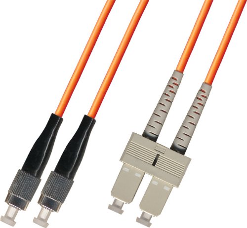 1M Multimode Duplex Fiber Optic Cable (62.5/125) - FC to SC