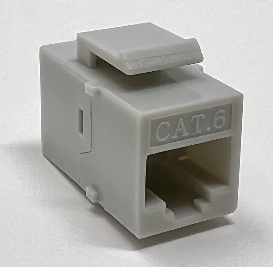 RiteAV Cat6 Ethernet Keystone Jack Coupler Female to Female Gray