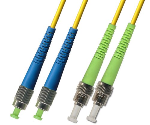 1M Singlemode Duplex Fiber Optic Cable (9/125) - FC/UPC to ST/APC