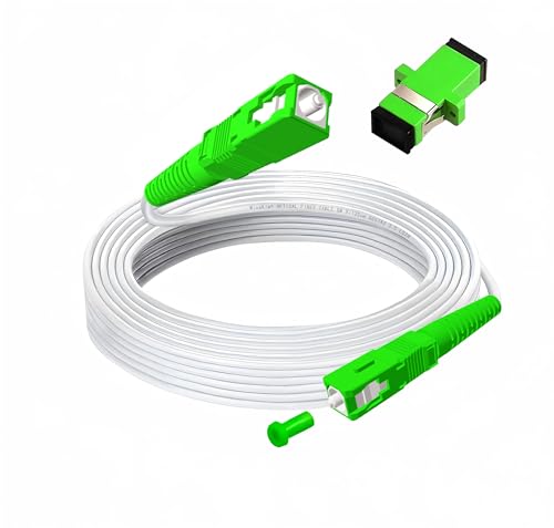 SC/APC fiberkabel för Telia, 3 Sverige, Tele2, Bredband2, Bahnhof, Ownit, Telenor, IP-Only, Fiberoptisk förlängningskabel med gratis fiberoptisk koppling, Simplex Fiber Optic Patch Cord