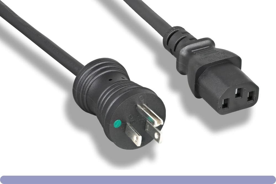 RiteAV - Heavy Duty 12 AWG Hospital Grade Power Cord (BLACK (10ft) 3 Meter)