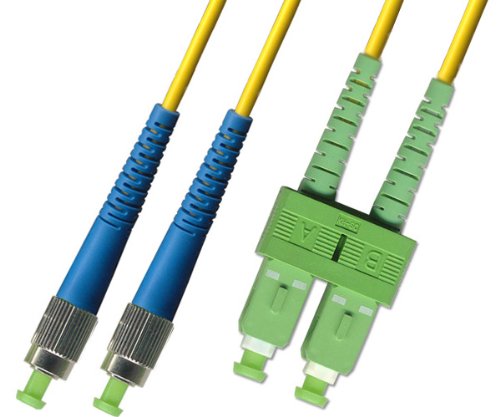 0.3M (1ft) Singlemode Duplex Fiber Optic Cable (9/125) - FC/UPC to SC/APC