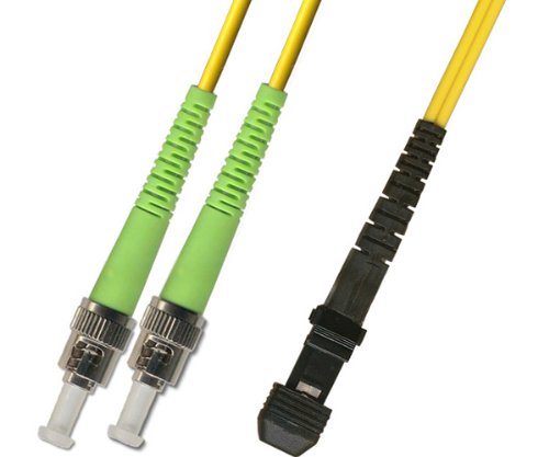 1M Singlemode Duplex Fiber Optic Cable (9/125) - ST/APC to MTRJ/APC