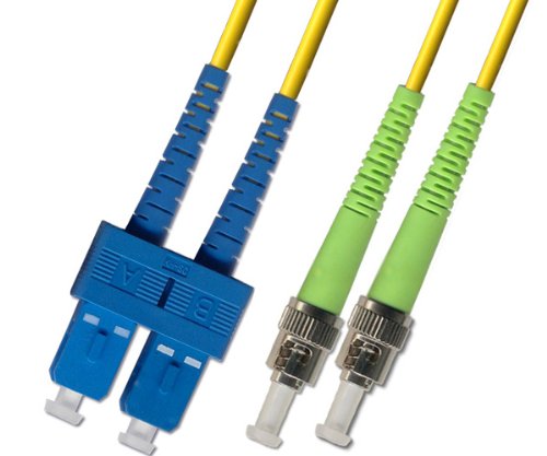 1M - Singlemode Duplex Fiber Optic Cable (9/125) - SC/UPC to ST/APC