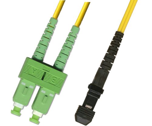 10M Singlemode Duplex Fiber Optic Cable (9/125) - SC/APC to MTRJ/UPC