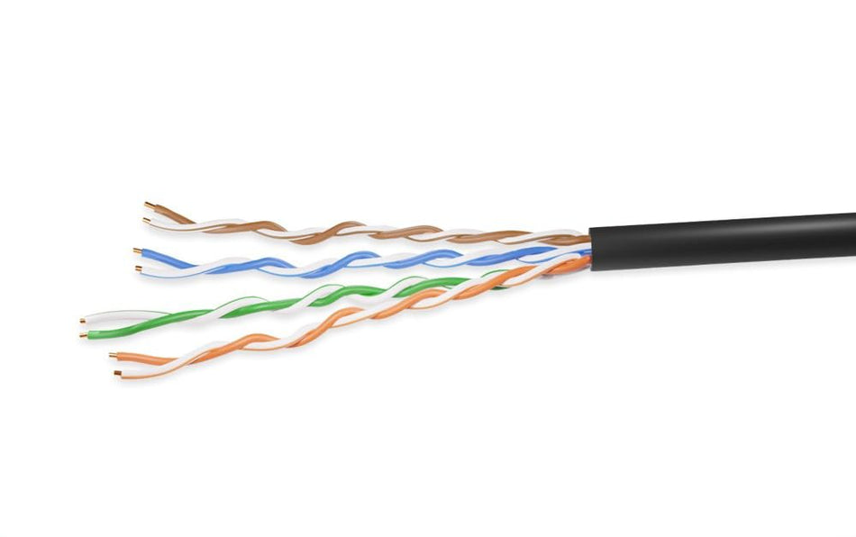 RiteAV 1000ft Cat5e UTP Solid Ethernet Bulk Cable 350MHz Black