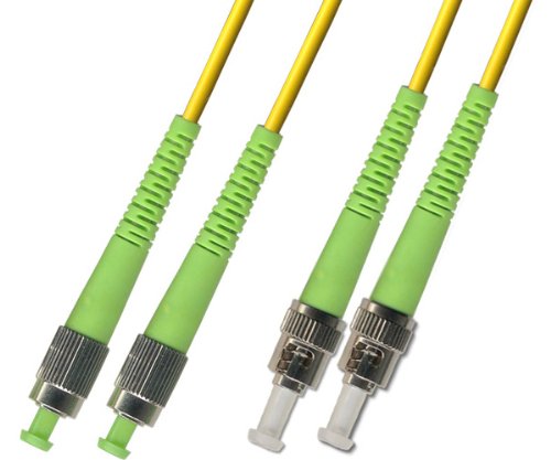 1M Singlemode Duplex Fiber Optic Cable (9/125) - FC/APC to ST/APC