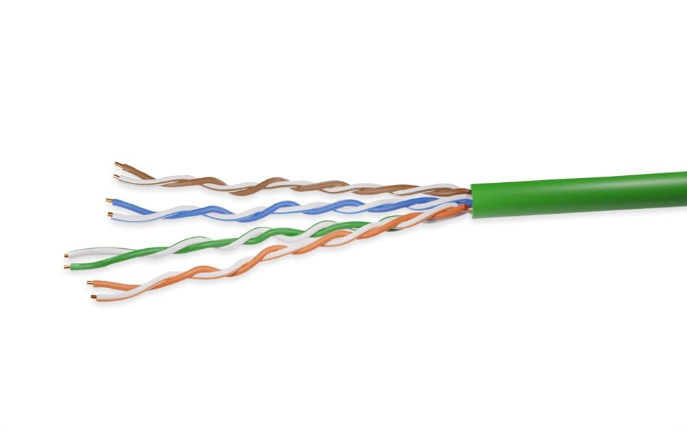 RiteAV 1000ft Cat5e UTP Solid Ethernet Bulk Cable 350MHz Green