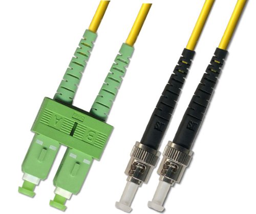 0.3M (1ft) Singlemode Duplex Fiber Optic Cable (9/125) - SC/APC to ST/UPC