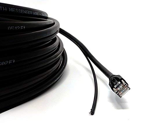 100ft Aerial Cat5e Outdoor Waterproof Ethernet Cable Direct Burial 100 ft (Pure Copper & Shielded) (Connectors Installed)
