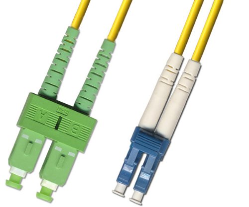 0.3M (1FT) - Singlemode Duplex Fiber Optic Cable (9/125) - LC/UPC to SC/APC