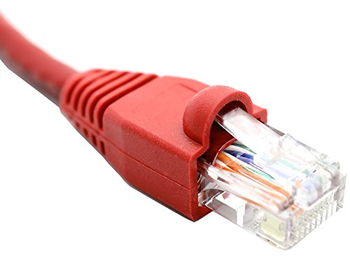 2 Ft (2ft) Cat6 Ethernet Network Patch Cable Red w/Ultra Boot RJ45 m/m 10/100/1000 Gigabit (25 Pack)