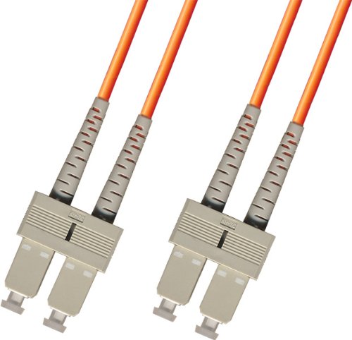 0.3 Meter (1FT) OM2 Multimode Duplex Fiber Optic Cable (50/125) - SC to SC - Orange