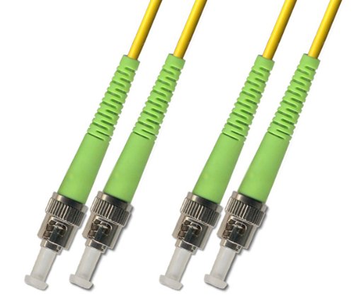 5M Singlemode Duplex Fiber Optic Cable (9/125) - ST/APC to ST/APC