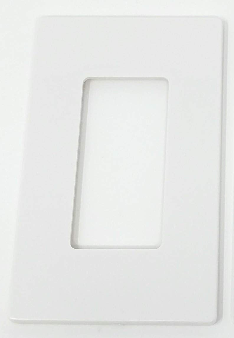RiteAV - 1 Gang White Screwless Decorative Style Wallplate