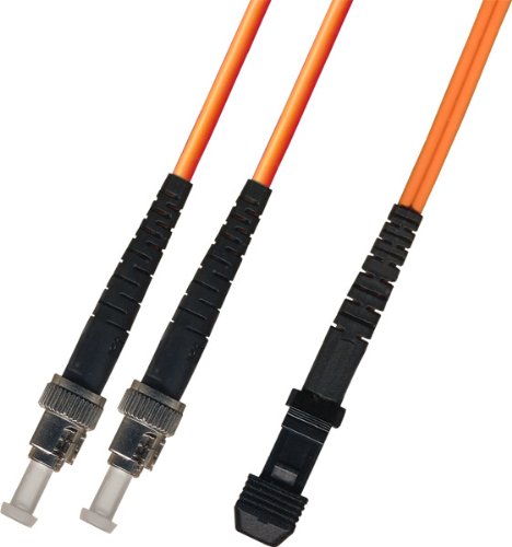 15M Multimode Duplex Fiber Optic Cable (50/125) - ST to MTRJ