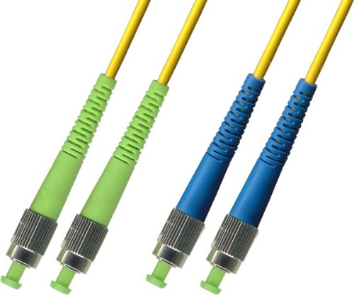 0.3M (1ft) Singlemode Duplex Fiber Optic Cable (9/125) - FC/APC to FC/UPC