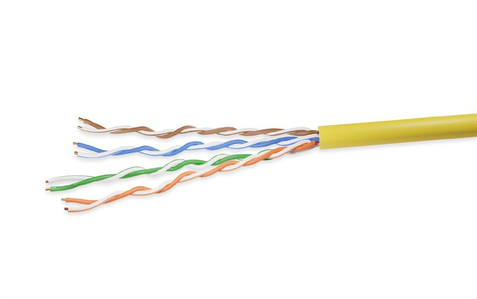 RiteAV 1000ft Cat5e UTP Solid Ethernet Bulk Cable 350MHz Yellow