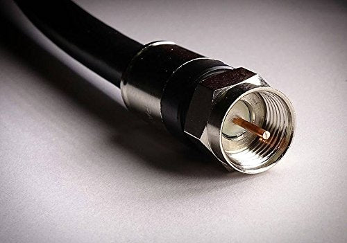 RiteAV 40ft Black COAXIAL Cable TV RG6 CATV F-Type Cord Video 75 OHM 18AWG VCR