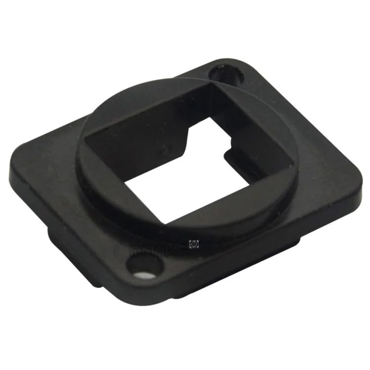 RiteAV D-Series Type Metal Face Plate with 1 Keystone Hole Port Jack Black Blank Panel Mount Connector
