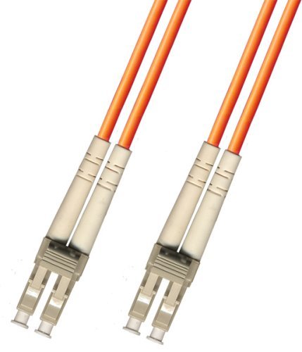 0.2 Meter (7IN) Multimode Duplex Fiber Optic Cable (50/125) - LC to LC - Orange
